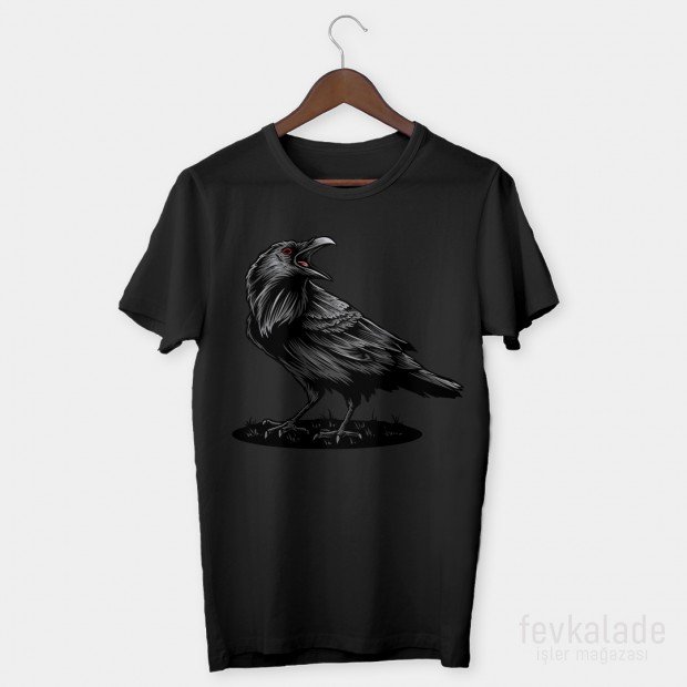 Crow Özel Tasarım Unisex T Shirt