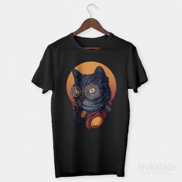 Cat Sound Özel Tasarım Unisex T Shirt